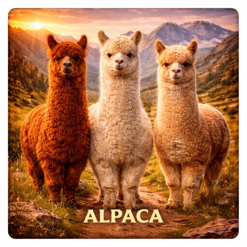 Fridge Magnet :Alpaca