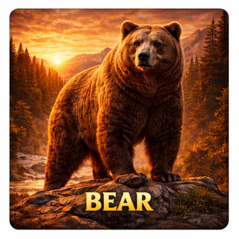 Fridge Magnet :Bear (2)