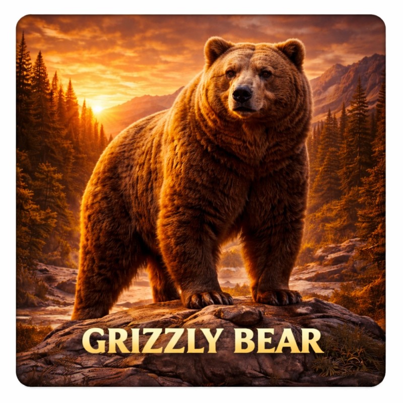 Fridge Magnet :Grizzly Bear