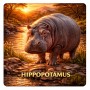 Fridge Magnet :Hippopotamus (2)