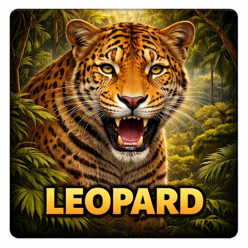 Fridge Magnet :Leopard (2)