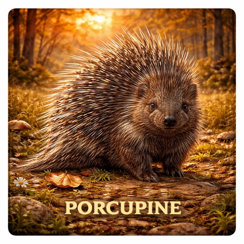 Fridge Magnet :Porcupine