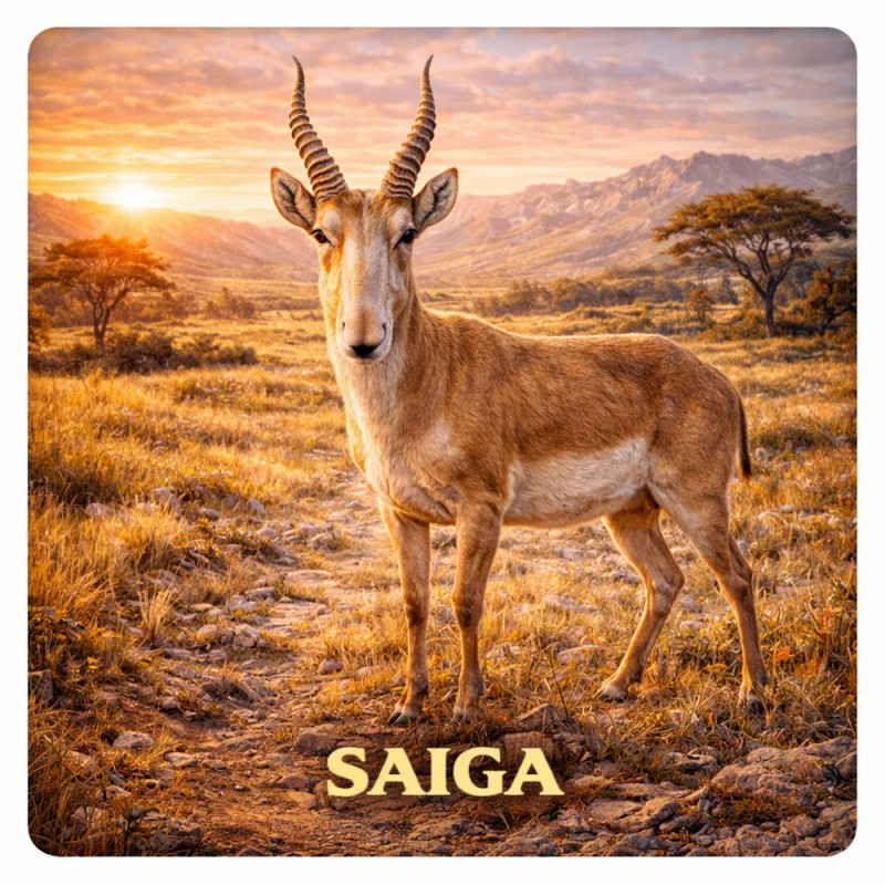 Fridge Magnet :Saiga