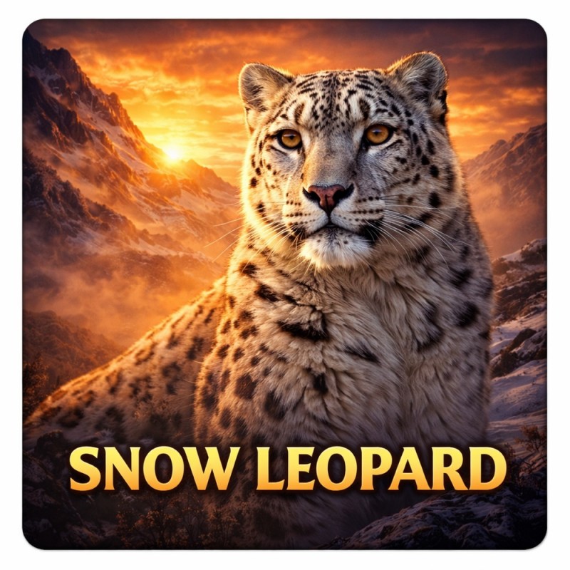 Fridge Magnet :Snow Leopard