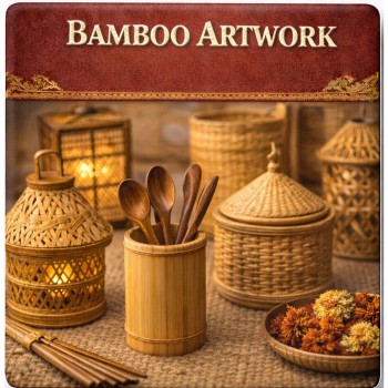 Fridge Magnet :Bamboo Artwork