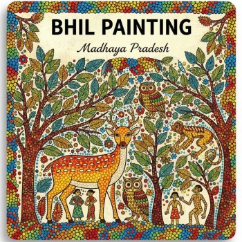Fridge Magnet :Bhil Art Paintings and Art Collection