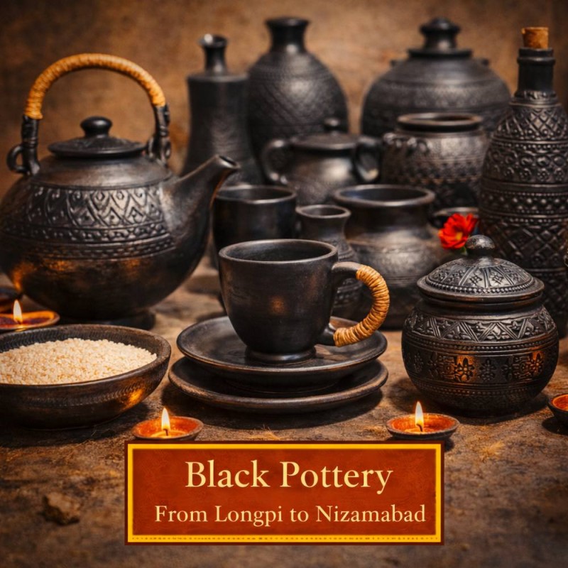 Fridge Magnet :From Longpi to Nizamabad – The Enduring Legacy of Black Pottery