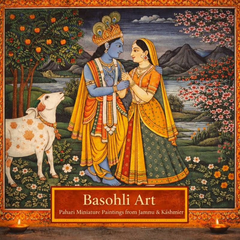 Fridge Magnet :Basohli Painting of Kathua