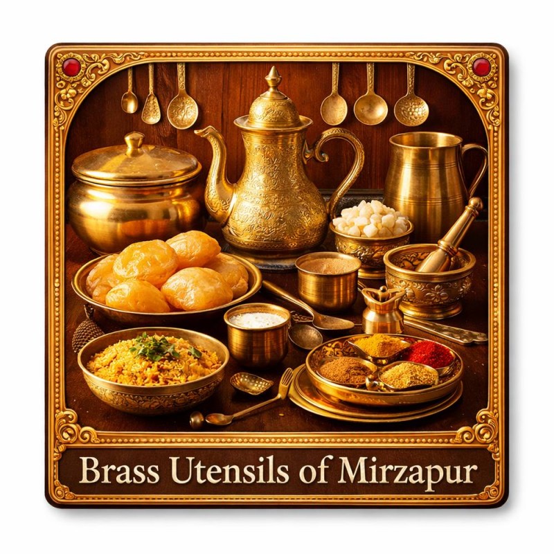 Fridge Magnet :Brass Utensils of Mirzapur