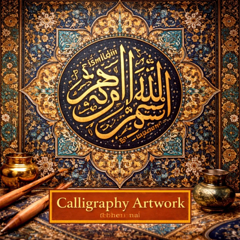 Fridge Magnet :Calligraphy Artwork