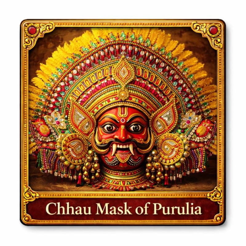 Fridge Magnet :Chhau Mask of Purulia