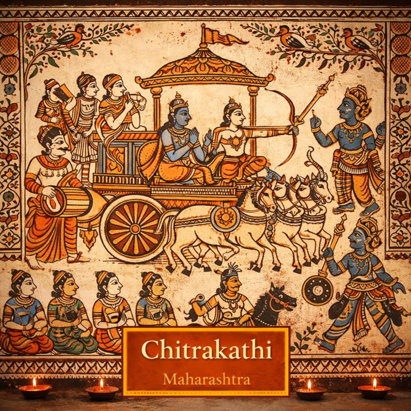 Fridge Magnet :Chitrakathi Paintings