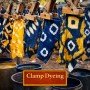 Fridge Magnet :Clamp Dyeing
