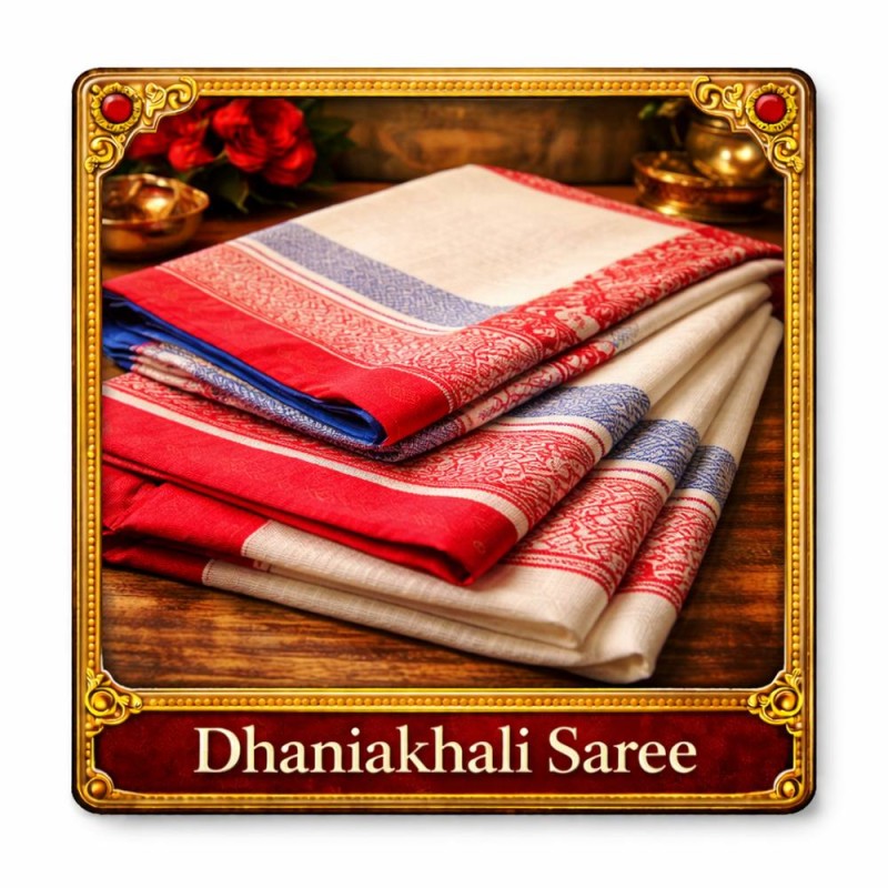 Fridge Magnet :Dhaniakhali Saree