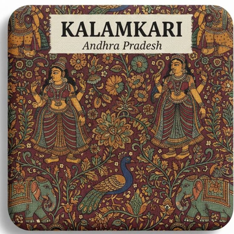 Fridge Magnet :Kalamkari Handmade Paintings and Art Collection