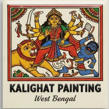 Fridge Magnet :Kalighat Painting of Kolkata