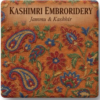 Fridge Magnet :Kashidakari Embroidery of Kashmir
