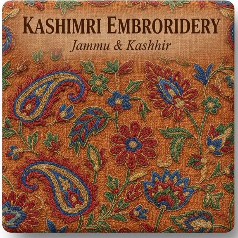 Fridge Magnet :Kashidakari Embroidery of Kashmir