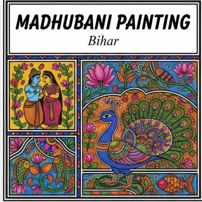 Fridge Magnet :Madhubani Paintings of Mithila