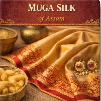 Fridge Magnet :Muga Silk Of Assam