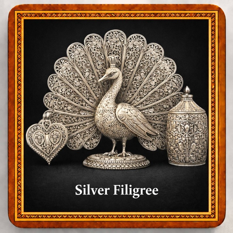 Fridge Magnet :Silver Filigree of Cuttack