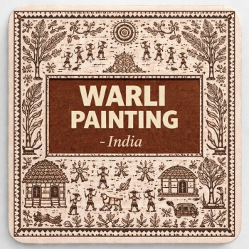 Fridge Magnet :Warli paintings of Sahyadri