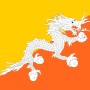 Fridge Magnet :Flag of Bhutan