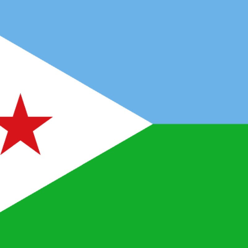 Fridge Magnet :Flag of Djibouti
