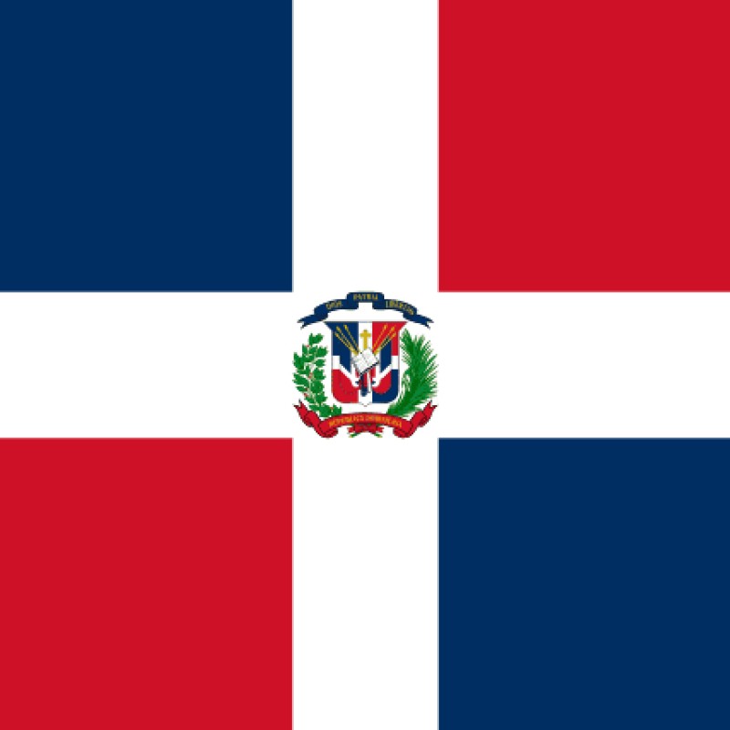 Fridge Magnet :Flag of Dominican Republic