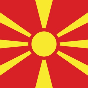 Fridge Magnet :Flag of North Macedonia