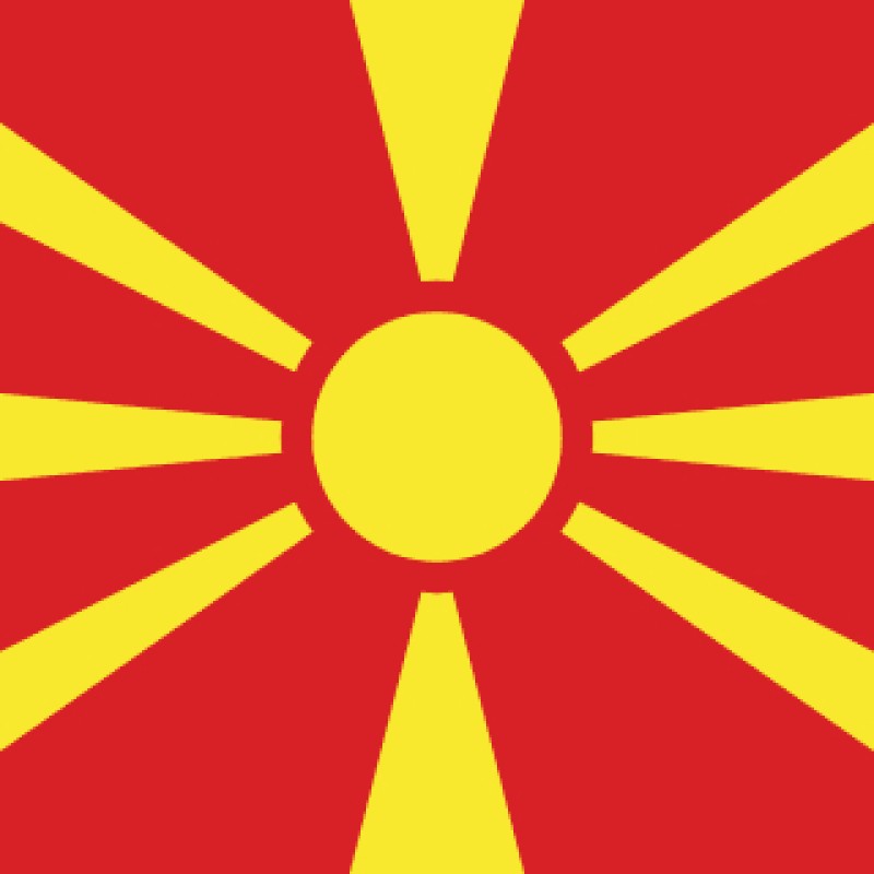 Fridge Magnet :Flag of North Macedonia