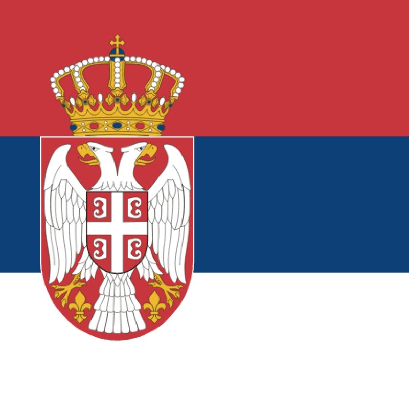 Fridge Magnet :Flag of Serbia