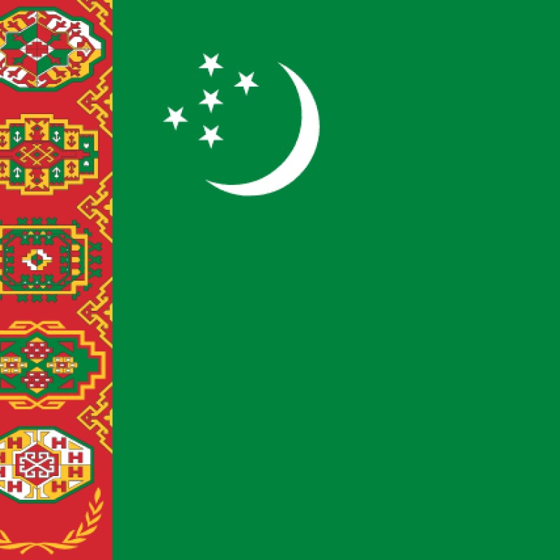 Fridge Magnet :Flag of Turkmenistan