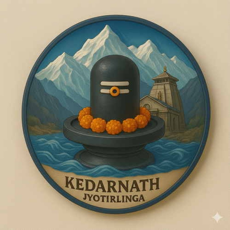 Fridge Magnet :Kedarnath Jyotirlinga Temple Fridge Magnet