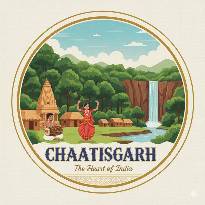 Fridge Magnet :Chhattisgarh