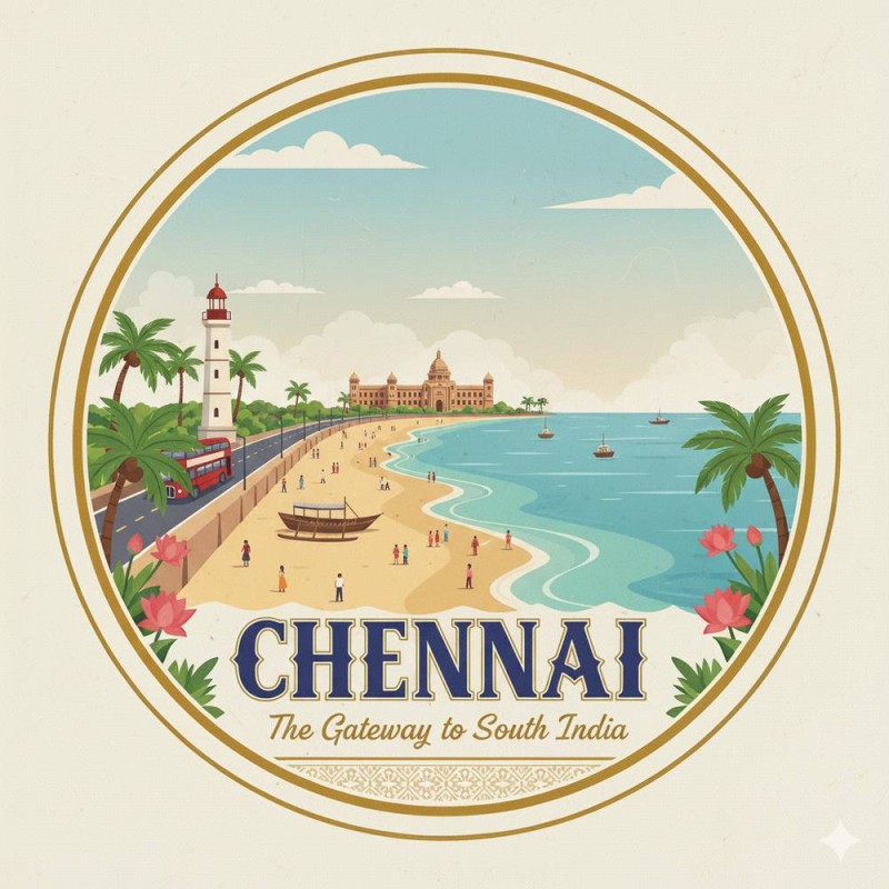 Fridge Magnet :Chennai City Fridge Magnet