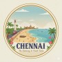 Fridge Magnet :Chennai City Fridge Magnet