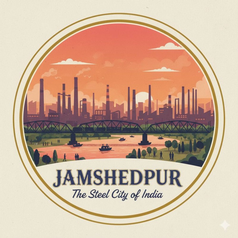 Fridge Magnet :Jamshedpur City Fridge Magnet