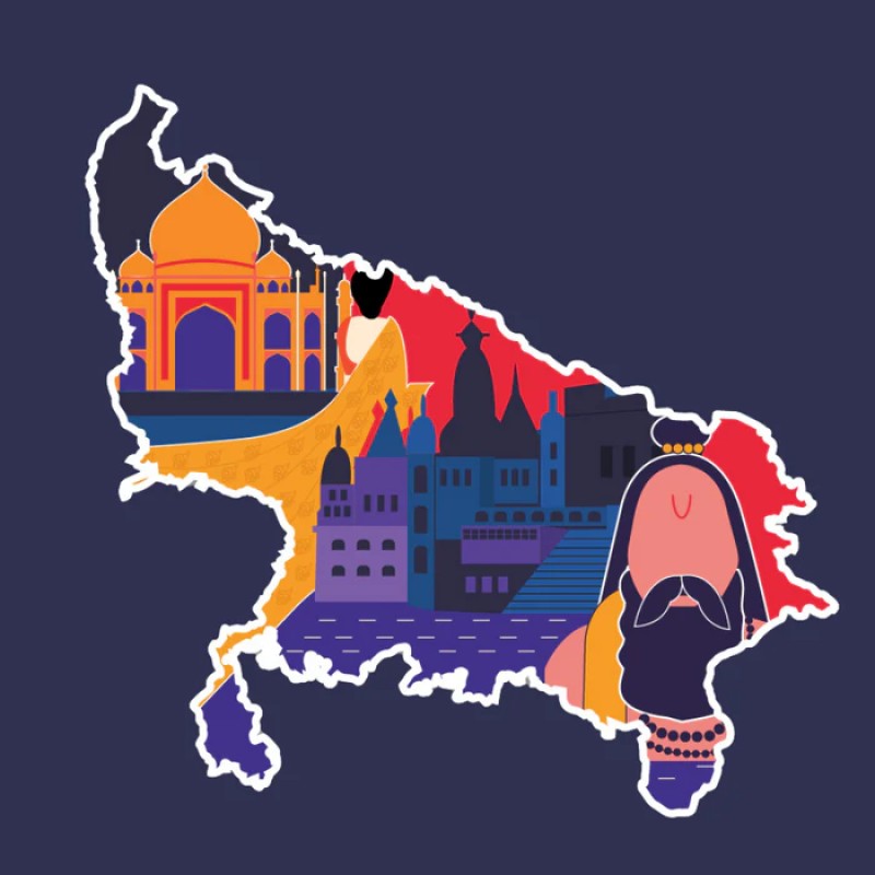 Fridge Magnet :Uttar Pradesh
