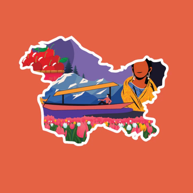 Fridge Magnet :Jammu and kashmir