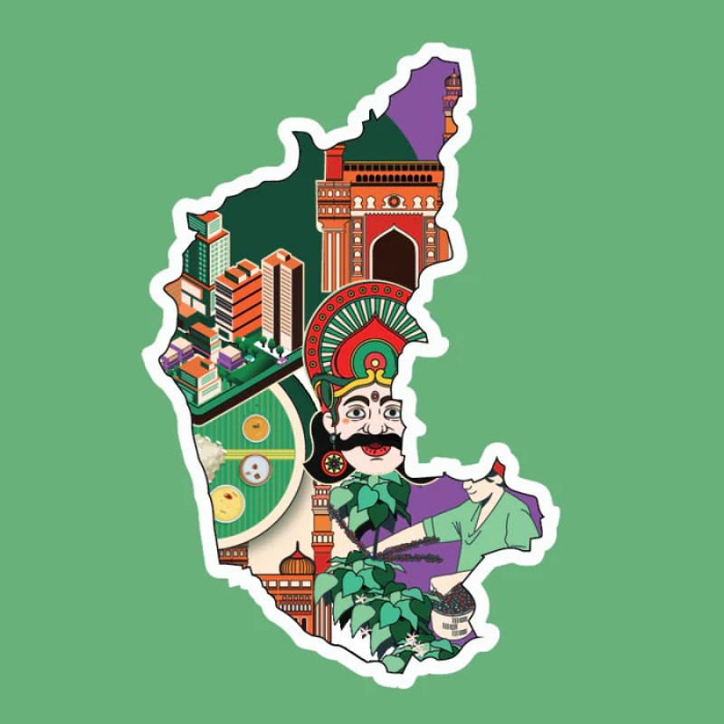 Fridge Magnet :Karnataka