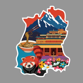 Fridge Magnet :Sikkim